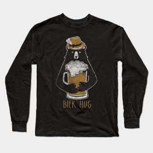 Funny Oktoberfest Bier Beer Bear Hug German Party Long Sleeve T-Shirt